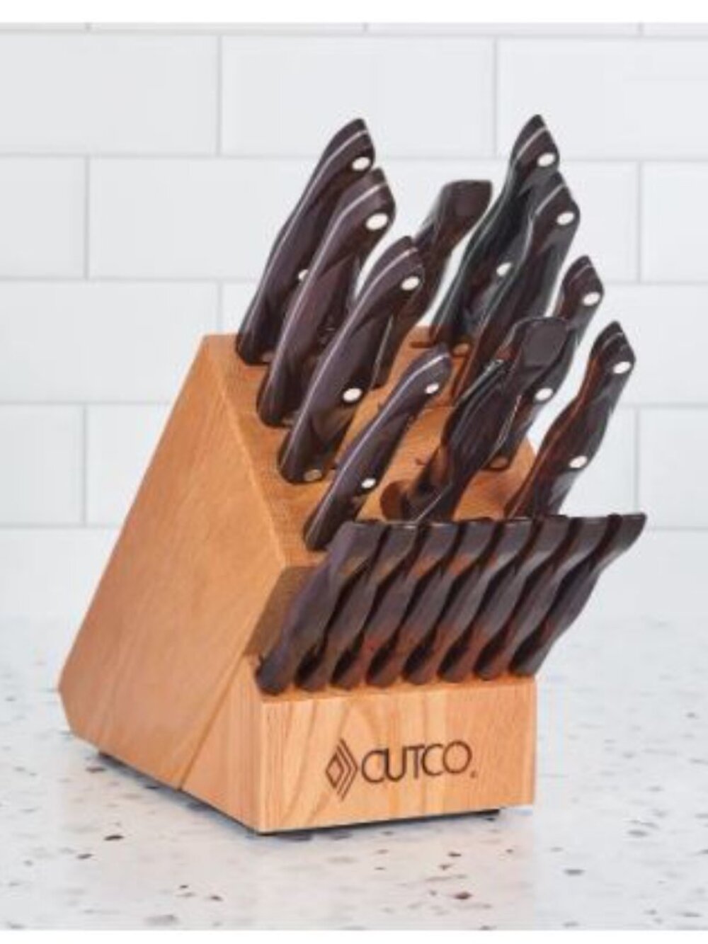 Cutco Knife Block in Honey - Fits Homemaker + 8 Set (18 slots) - Picture 5 of 5